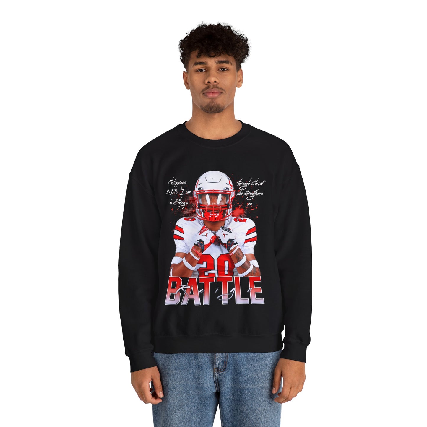 Reign Battle Featured Quote Crewneck Sweatshirt