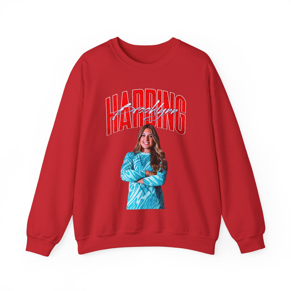 Brooklynn Harding Curved Combo Colored Crewneck Sweatshirt