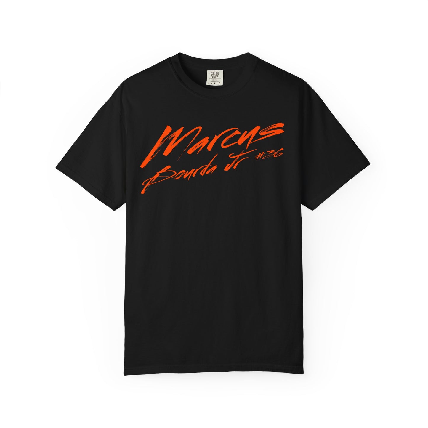 Marcus Bourda Jr. Cursive Name & Number Premium Tee