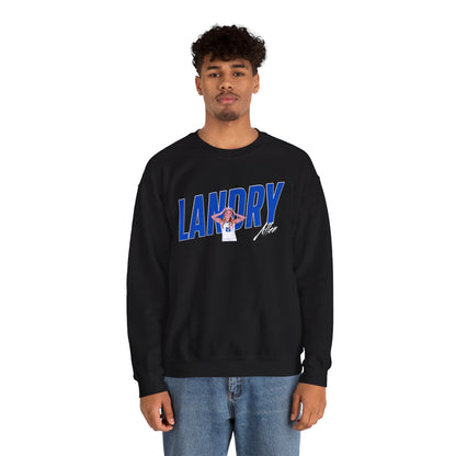 Landry Allen Cursive Combo Colored Crewneck Sweatshirt