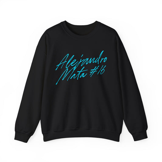 Alejandro Mata Cursive Name & Number Crewneck Sweatshirt