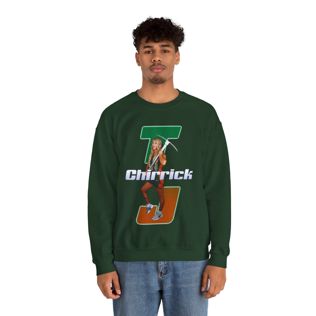 TJ Chirrick Retro Initials Crewneck Sweatshirt