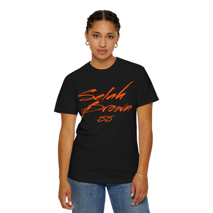 Selah Brown Cursive Name & Number Premium Tee
