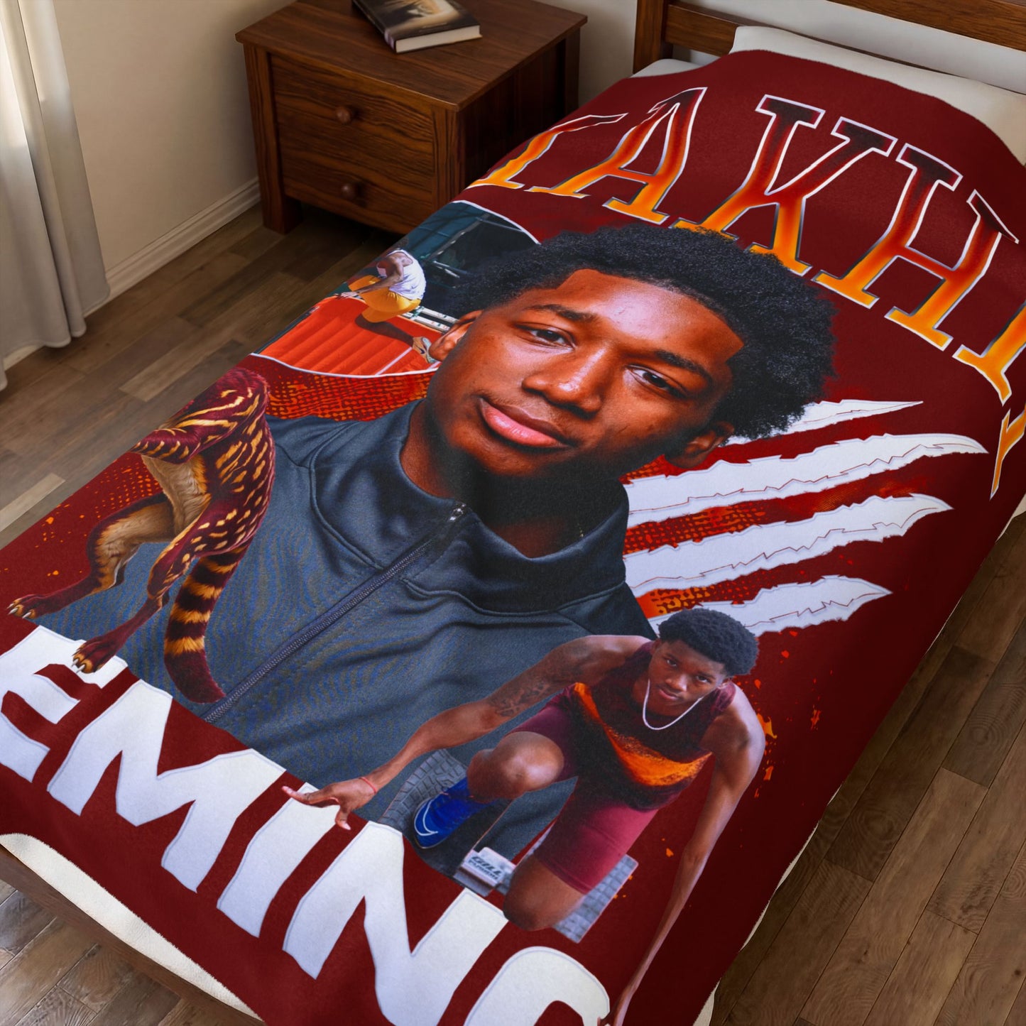 Makhii Fleming 60"-80" Plush Blanket