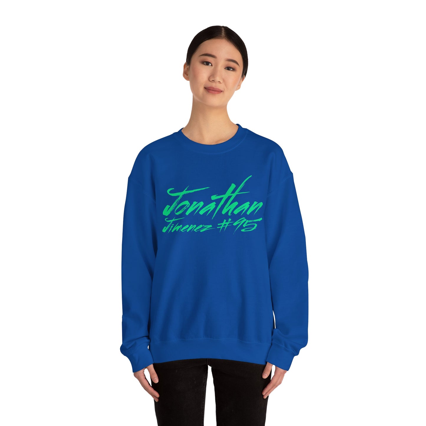 Jonathan Jimenez Cursive Name & Number Crewneck Sweatshirt