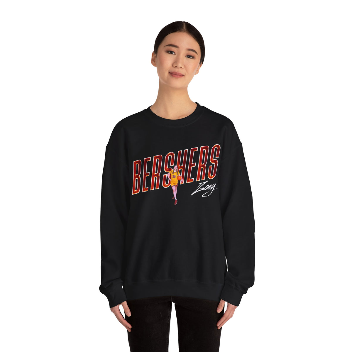 Zoey Bershers Cursive Combo Colored Crewneck Sweatshirt