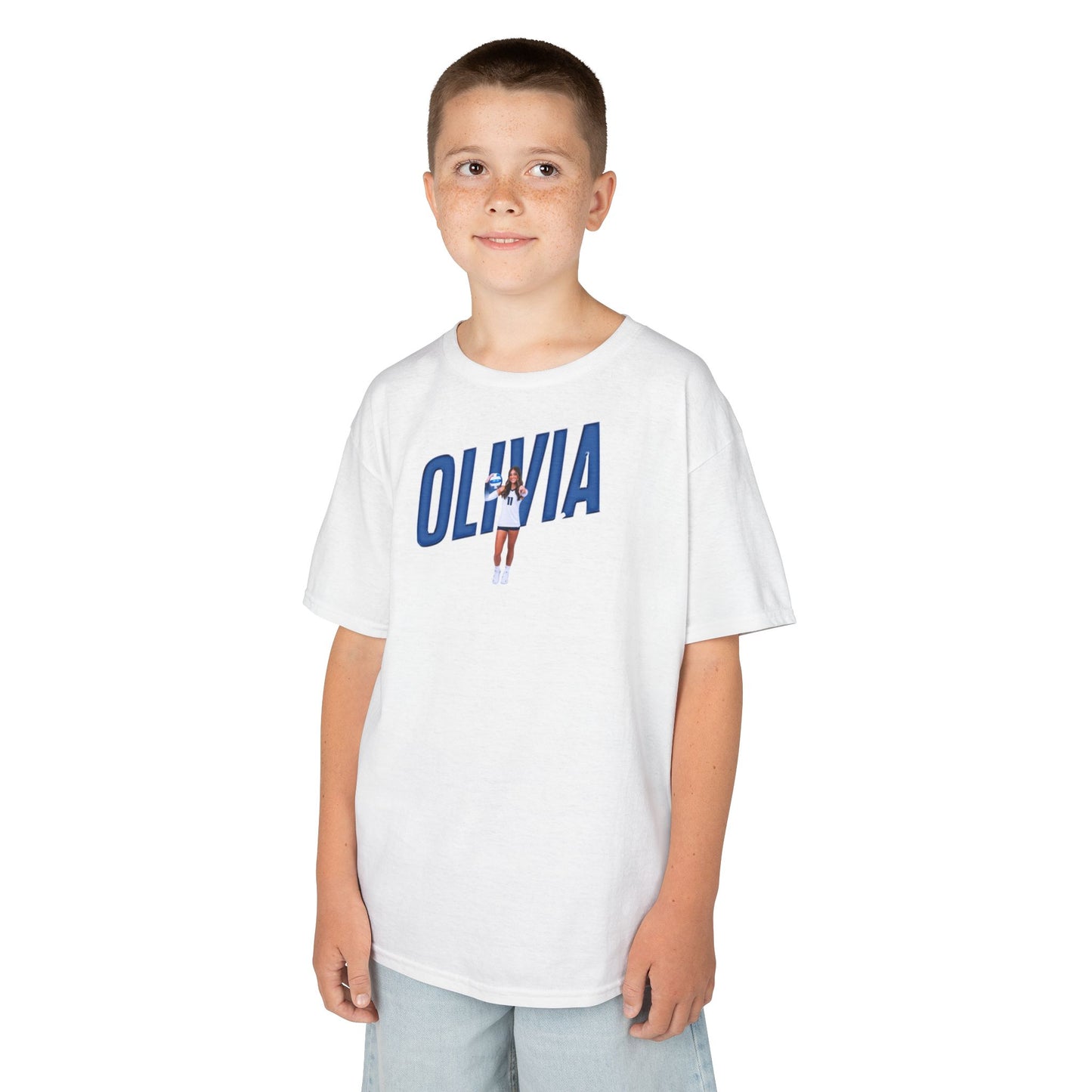 Olivia Burns Cursive Combo Colored Kids Tee
