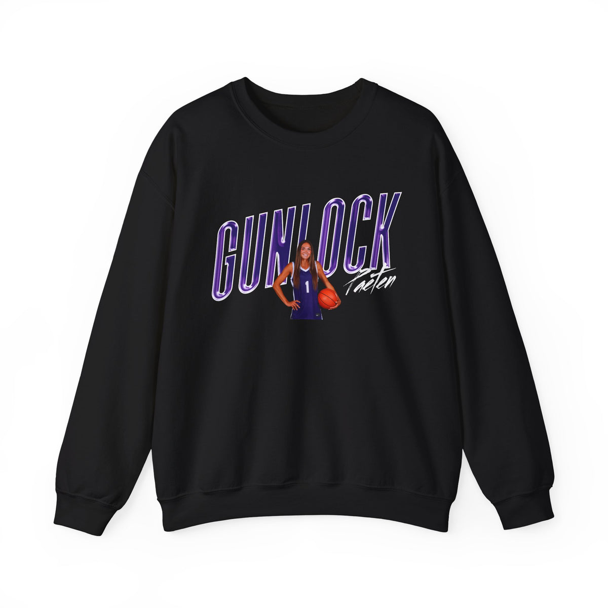 Paeten Gunlock Cursive Combo Colored Crewneck Sweatshirt
