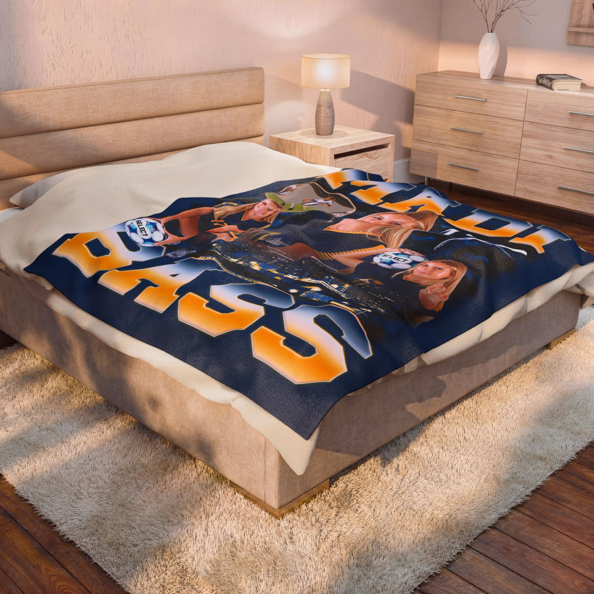 Madi Bass 60"-80" Plush Blanket