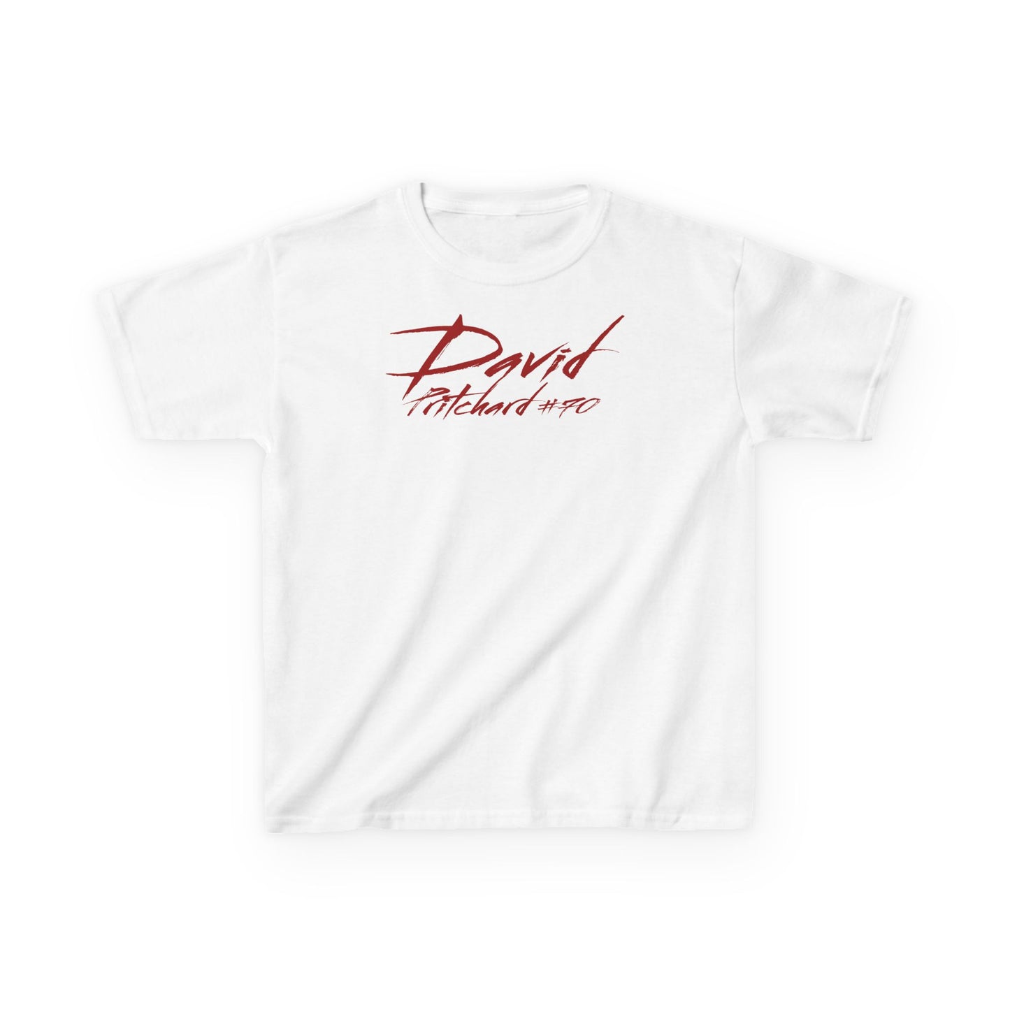 David Pritchard Cursive Name & Number Kids Tee