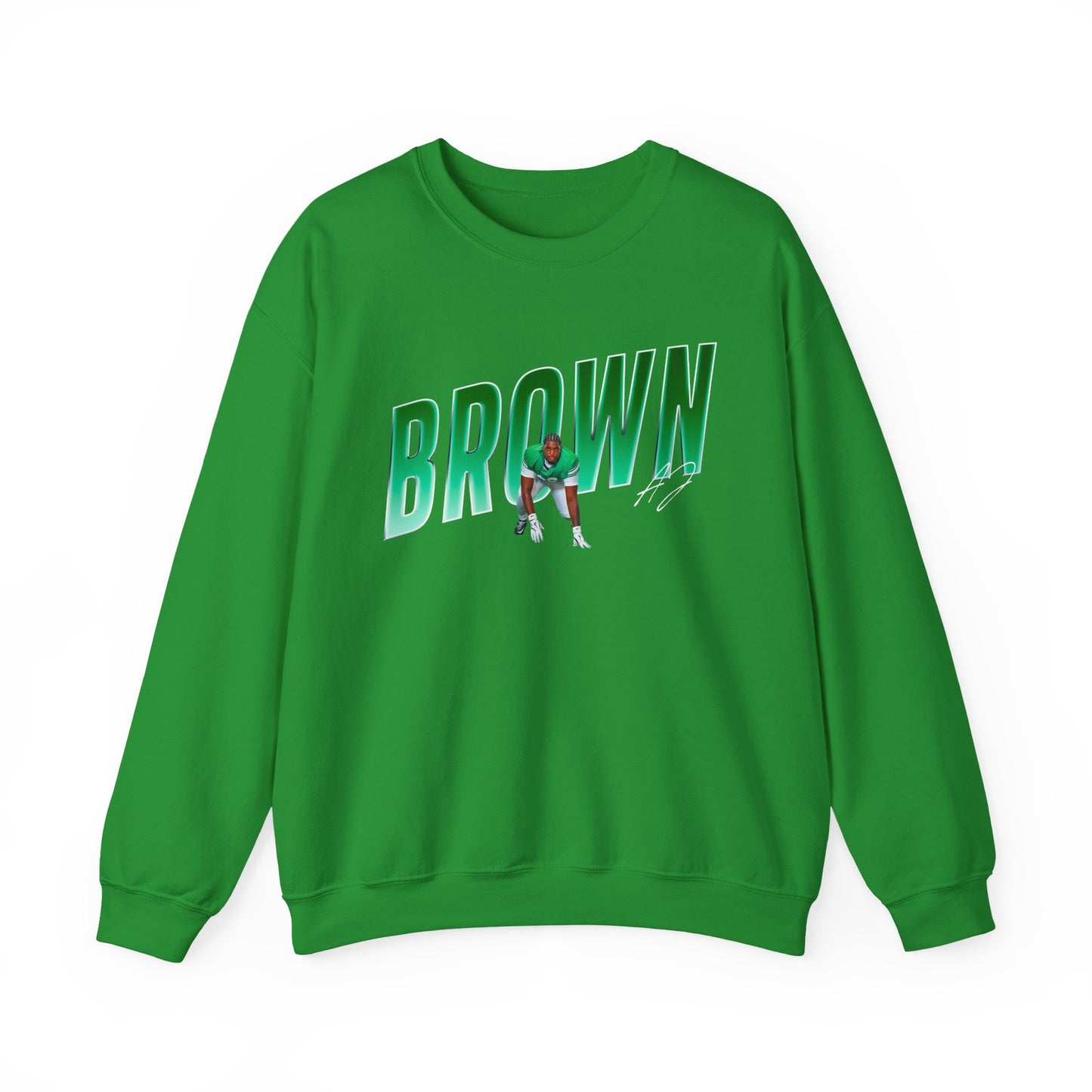Aj Brown Cursive Combo Colored Crewneck Sweatshirt
