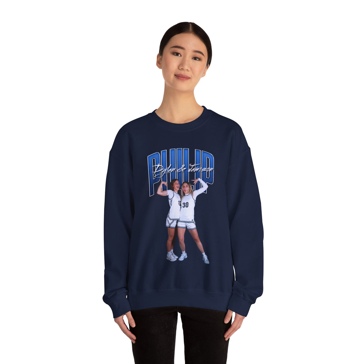 Dylan & Jamison Philip Curved Combo Colored Crewneck Sweatshirt