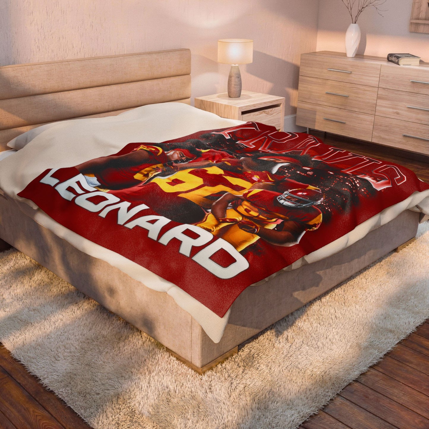 Travis Leonard 60"-80" Plush Blanket
