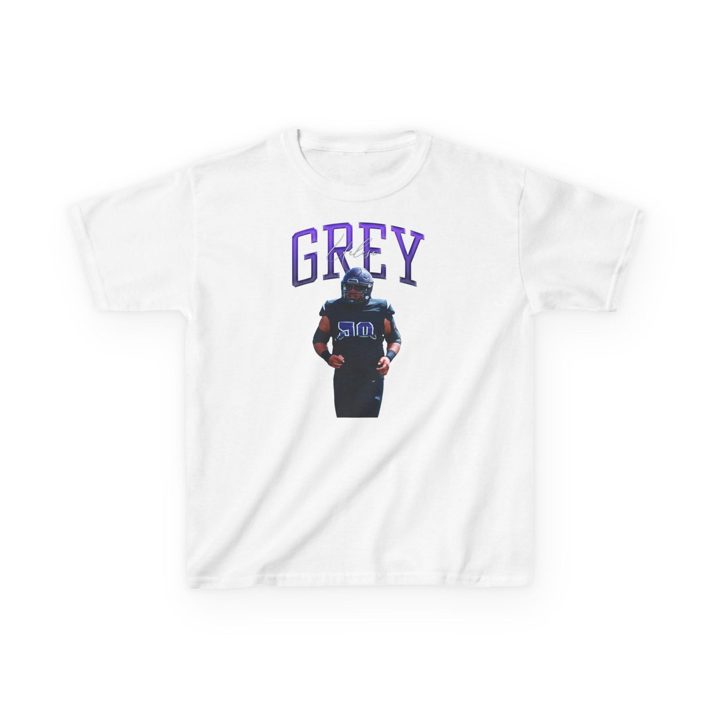 Uelese Grey Big Last Name Kids Tee