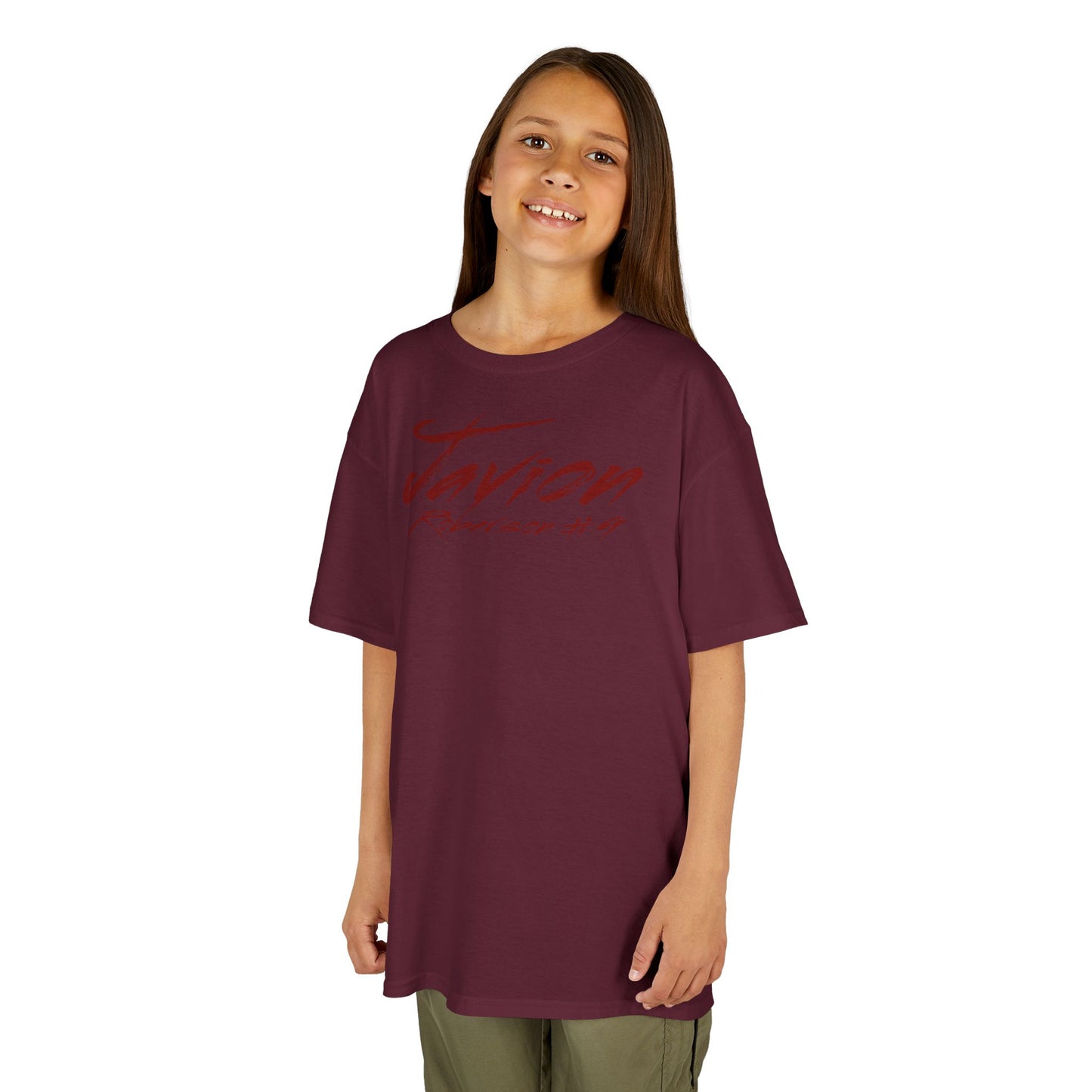 Javion Roberson Cursive Name & Number Kids Tee