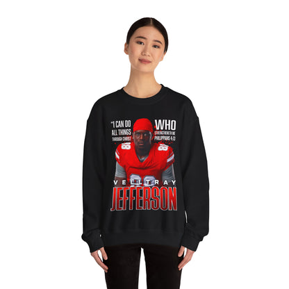 Velltray Jefferson Featured Quote Crewneck Sweatshirt