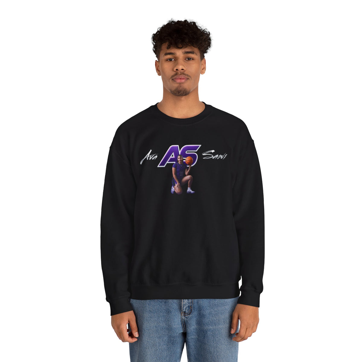 Ava Sawi Featured Logo Crewneck Sweatshirt