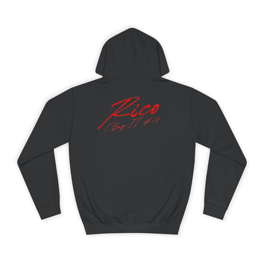 Rico Clay II Cursive Name & Number Premium Hoodie