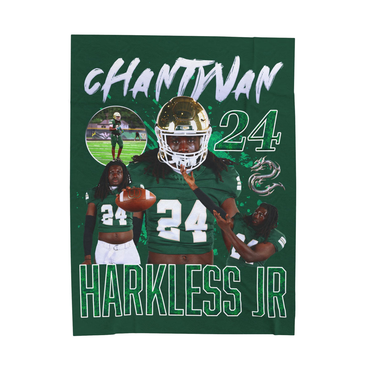 Chantwan Harkless Jr. 60"-80" Plush Blanket
