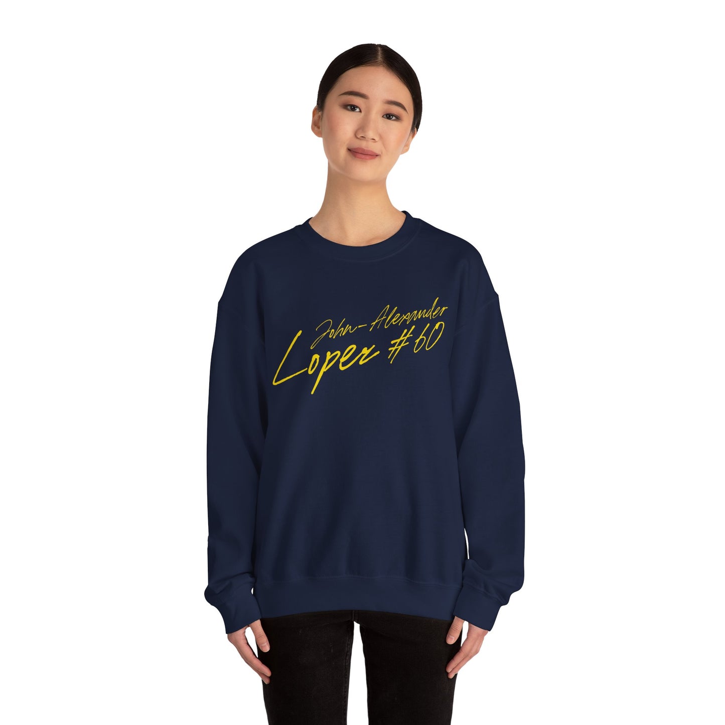 John-Alexander Lopez Cursive Name & Number Crewneck Sweatshirt
