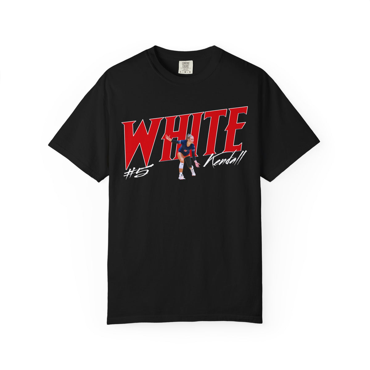 Kendall White Cursive Combo Colored Premium Tee