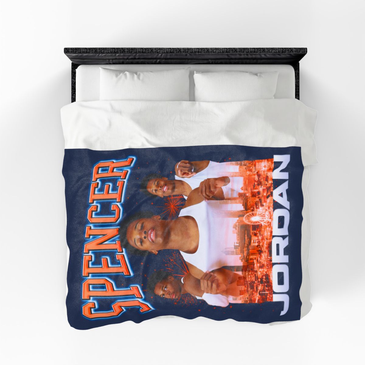 Jordan Spencer 60"-80" Plush Blanket