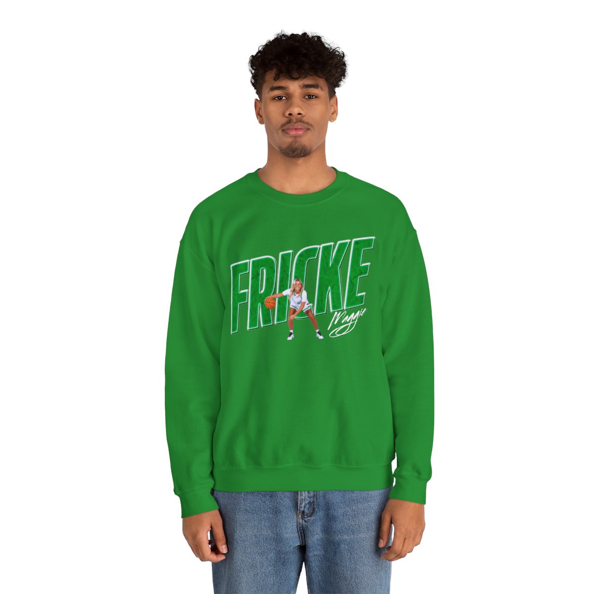 Maggie Fricke Cursive Combo Colored Crewneck Sweatshirt
