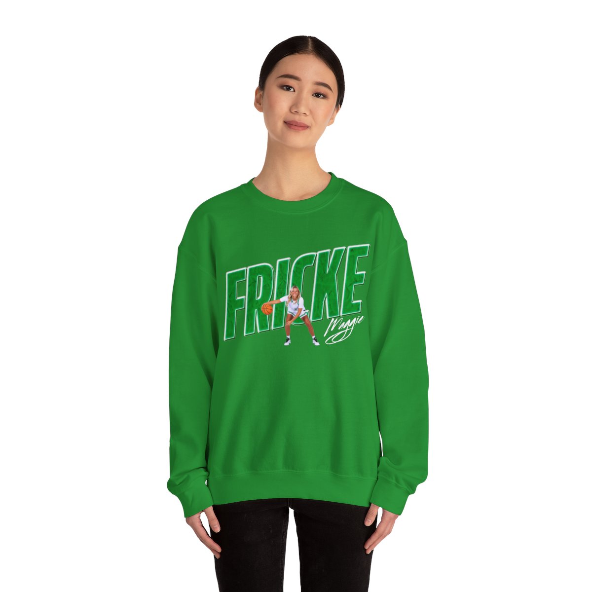 Maggie Fricke Cursive Combo Colored Crewneck Sweatshirt
