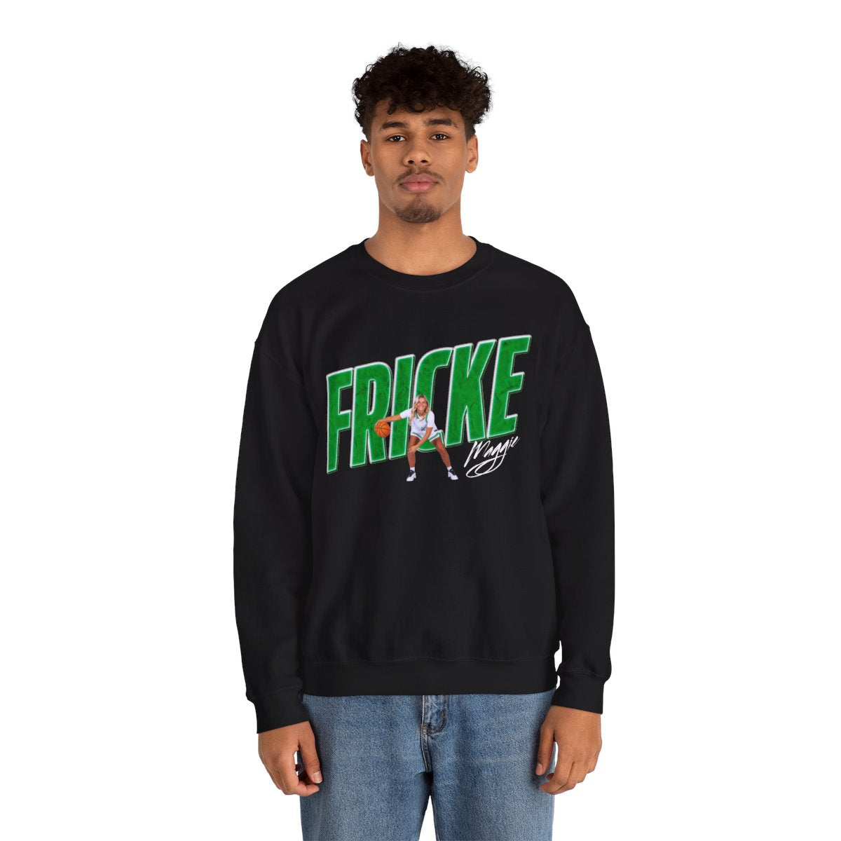 Maggie Fricke Cursive Combo Colored Crewneck Sweatshirt
